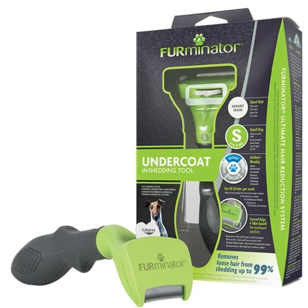 FURminator suņiem Short Hair S pavilnas ķemme īsspalvainiem suņiem līdz 9 kg